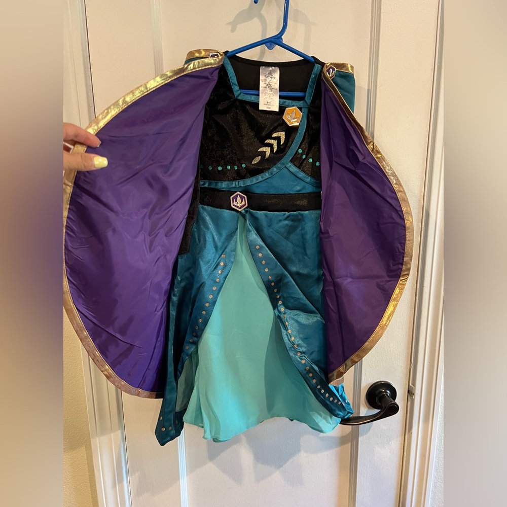 Frozen’s Princess Anna Costume with Cape - Blue and Purple
